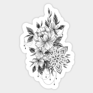 Mandala flower artwork Sticker